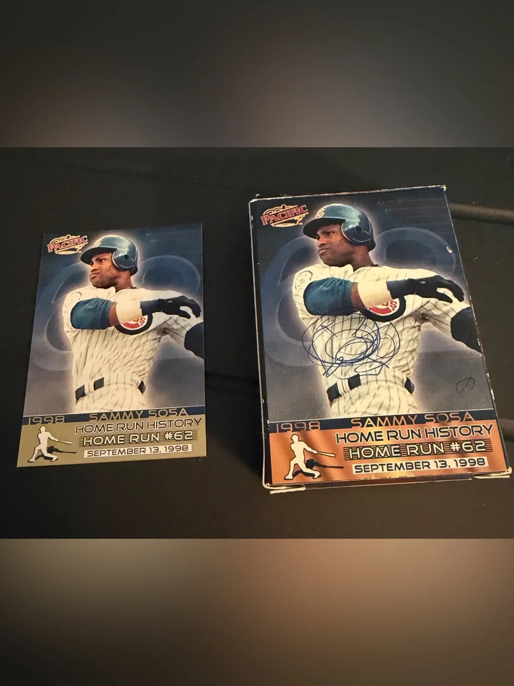 Mark McGuire/Sammy Sosa 1998 Pacific Baseball Card 72 card set Home Run History